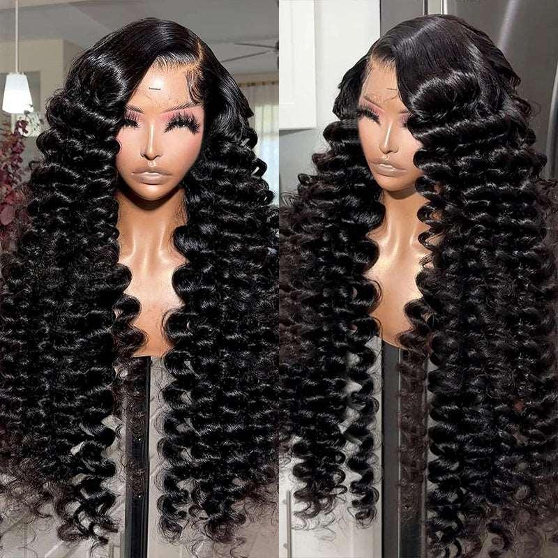 Elfewigs 40 Inch Long Human Hair Wigs HD Invisible 5x5 Closure Wig Body Wave/Straight Hair/Deep Wave/Loose Deep Wave Glueless Wigs 250% Density