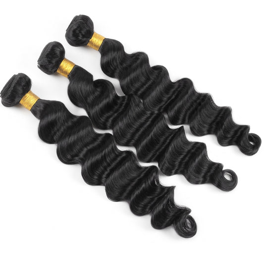 [3-Bundle Discount] Elfewigs Loose Deep Wave, Tangle-Free, No Shedding, Custom Length